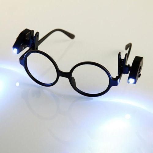 2 PCS Mini LED Flashlight Adjustable Eyeglass Clip Light