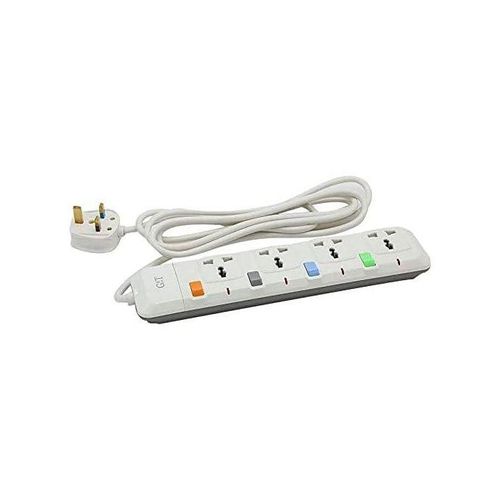 G & T Extension Socket With Fuse Plug Protector 13A Household, Appliances and Office Equipment, Tools- White
