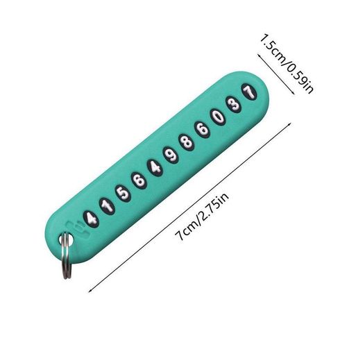 Car Styling Car Key Ring Anti-Lost Number Plate Pendant Keychain Holder Phone Number Card Keyring Car Accessories S Unisex