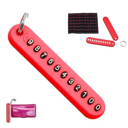 Car Styling Car Key Ring Anti-Lost Number Plate Pendant Keychain Holder Phone Number Card Keyring Car Accessories S Unisex
