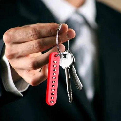 Car Styling Car Key Ring Anti-Lost Number Plate Pendant Keychain Holder Phone Number Card Keyring Car Accessories S Unisex