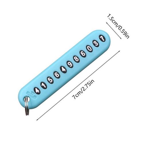 Car Styling Car Key Ring Anti-Lost Number Plate Pendant Keychain Holder Phone Number Card Keyring Car Accessories S Unisex