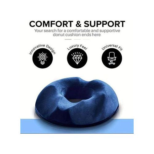 1pc Orthopedic Memory Foam Donut Pillow Coccyx Seat Cushion Hemorrhoid Cushion T