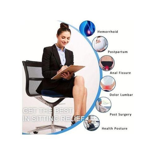 1pc Orthopedic Memory Foam Donut Pillow Coccyx Seat Cushion Hemorrhoid Cushion T