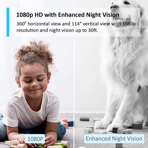 Tapo TP-Link Pan/Tilt Security Camera for Baby Monitor, Pet Camera w/Motion Detection, 1080P, 2-Way Audio, Night Vision, Cloud & SD Card Storage, Works with Alexa & Google Home (Tapo C200)
