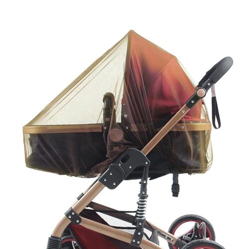Baby Stroller Mosquito Net Infant Car Seats Insect Net Mosquito Repellent for Carriers Cradles Crib New,Coffee NO5114