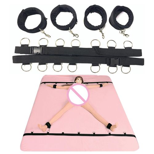 Sexy toy one-word bed straps multi-circle straps alternative flirting toys one-word bed hands and feet straps NO5114