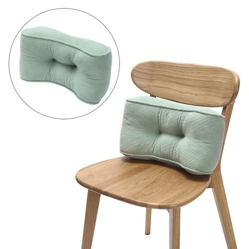Comfort Lumbar Support Pillow Cushion Cotton For Car Seat Lake Green