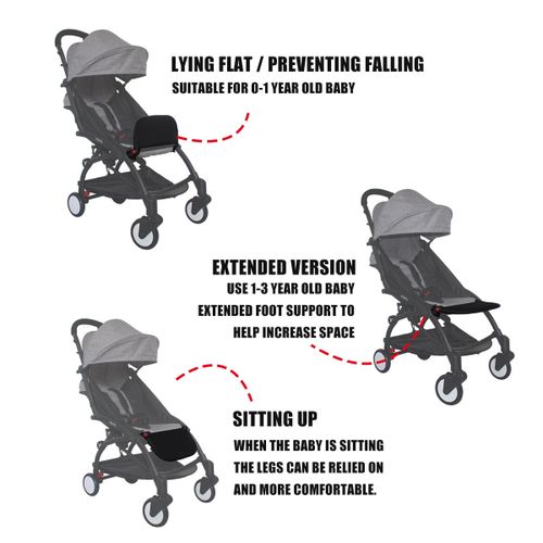 21CM Baby Stroller Extension Rest Footrest Sleeping Foot Pushchair Prams grey