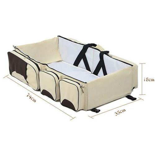 Multi Purpose Baby Bag - 2 In 1 Baby Bed & Diaper Bag