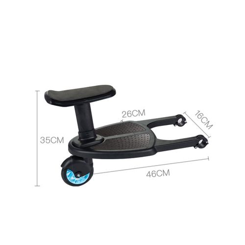 Stroller Board Toddler Buggys Board Wheel Board Skateboard for Prams Joggers Black