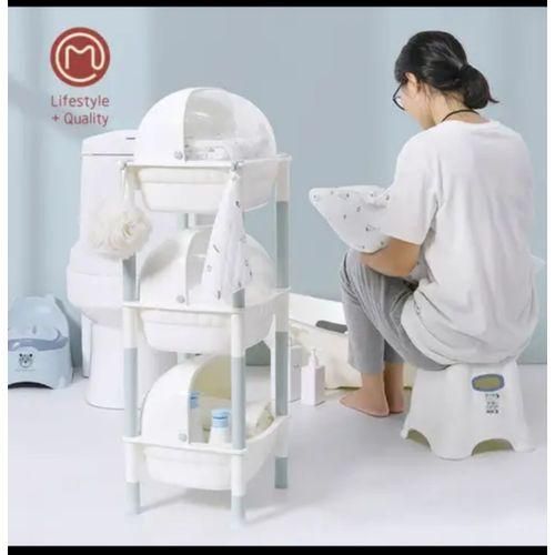 Baby Multifunctional Storage Rack Baby Organizer-Grey