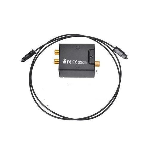 Digital Optical SPDIF Coax To Analog RCA Audio-Black