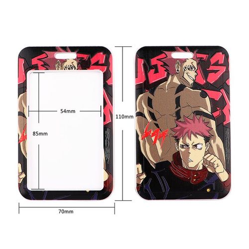 Credential Holder Jujutsu Kaisen Japanese Anime Lanyards Keychain Holder Id Card Pass Hang Rope Lariat Badge Holder Key Chain