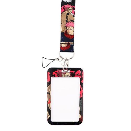 Credential Holder Jujutsu Kaisen Japanese Anime Lanyards Keychain Holder Id Card Pass Hang Rope Lariat Badge Holder Key Chain