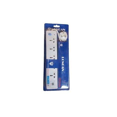 Original 5 Way Heavy Duty USB Extension Cable Socket - White