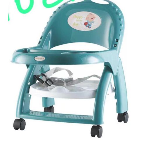 New Baby Feeding Chair With Wheels - Blue