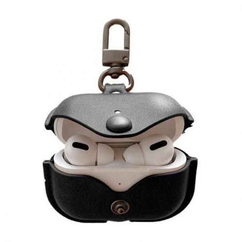 Earbuds Case Cover Compatible For Genuine Leather Case -Black