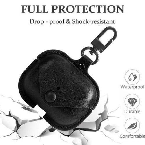 Earbuds Case Cover Compatible For Genuine Leather Case -Black