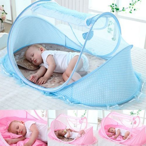 Foldable Baby Mosquito Net - Baby Blue