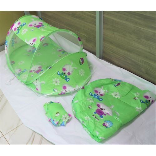 Foldable Baby Mosquito Net-Green