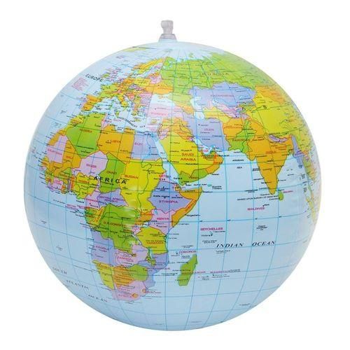 Inflatable Globe World Earth Ocean Map Ball Geography Learning Kids
