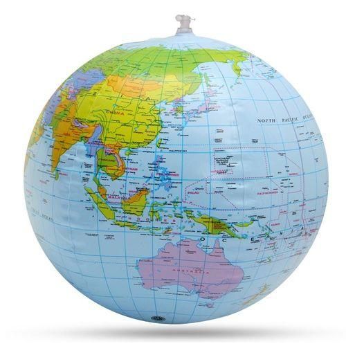 Inflatable Globe World Earth Ocean Map Ball Geography Learning Kids