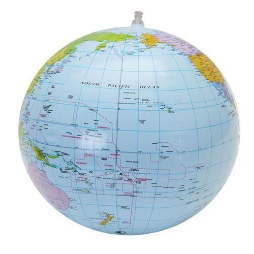 Inflatable Globe World Earth Ocean Map Ball Geography Learning Kids