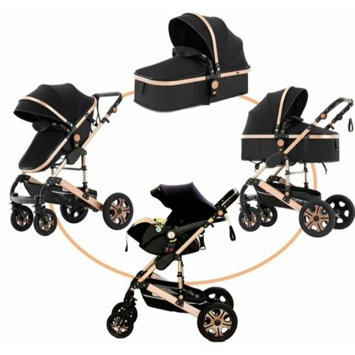 High Luxury 3 In 1 Baby Stroller Set Carriage for Newborn - Multicolor