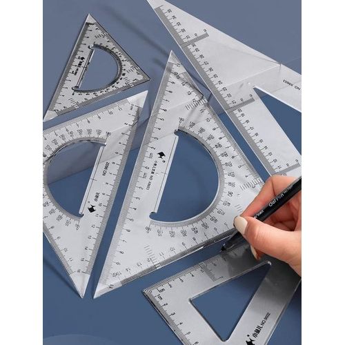 Multifunctional Triangular Ruler,Large Triangular Plate Engineering Drawing Interior Design Teaching Students Stationery