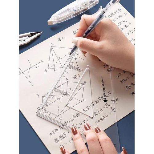 Multifunctional Triangular Ruler,Large Triangular Plate Engineering Drawing Interior Design Teaching Students Stationery