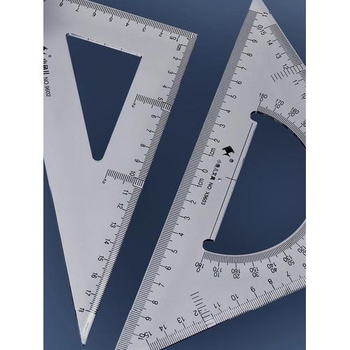 Multifunctional Triangular Ruler,Large Triangular Plate Engineering Drawing Interior Design Teaching Students Stationery