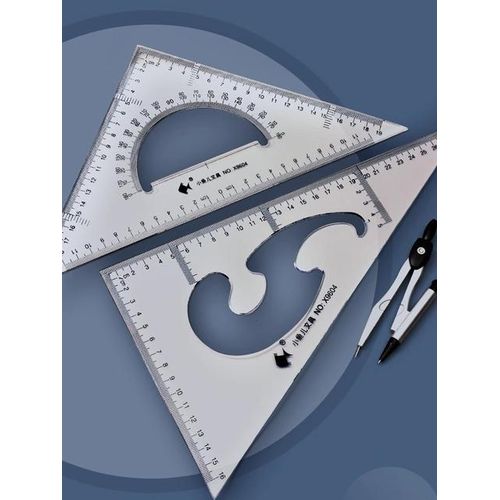 Multifunctional Triangular Ruler,Large Triangular Plate Engineering Drawing Interior Design Teaching Students Stationery
