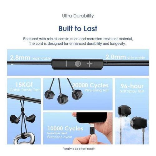 Oraimo Halo Airy Type-C Half In-ear Wired Headphones