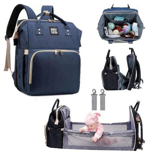 Bed And Bag, Blue, Gray, Black