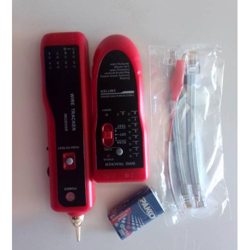 Cable Tester, LAN Telephone Tracker Diagnostic Sound Tracer for STP UTP Cat5 Cat6 RJ45 RJ11