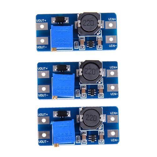3Pcs Input 2V-24V Dc-Dc 5V/9V/12V/28V Boost Converter Adjustable Step Up Power Supply Pcc Board Moud