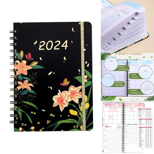2024 Weekly Planner Portable A5 Appointment Book  Rain