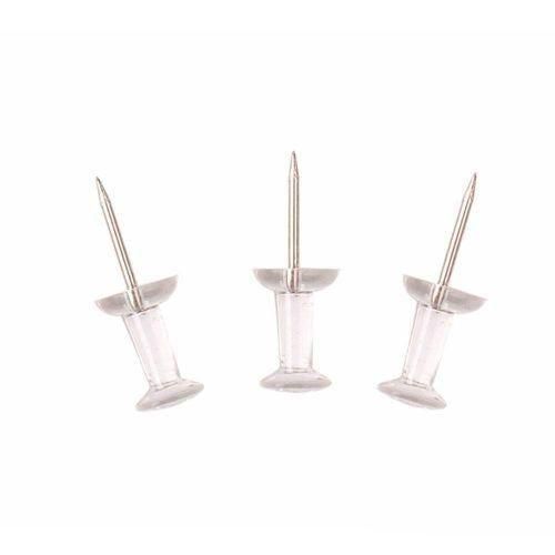 50pcs Push Pins Transparent Plastic Head with Metal Point Thumb Tacks Marking Pins Wall Tacks Map Pi