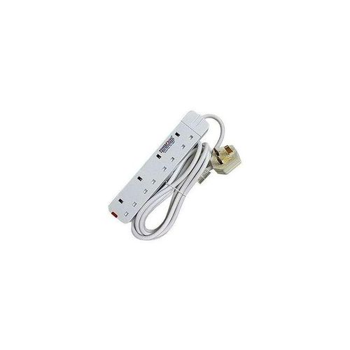4 Way Power King Extension Cable & 14 to 42 TV Wall Mount - Black, White