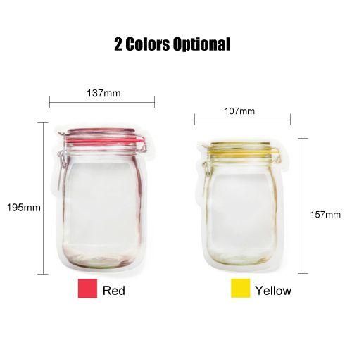 3pcs Transparent Food Freshkeeping Bag BottleShaped