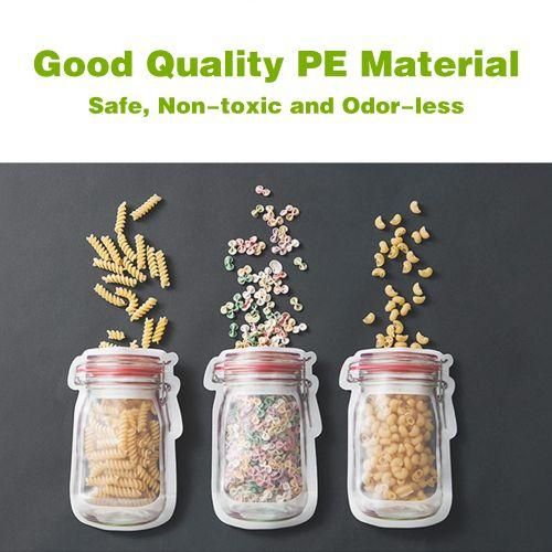 3pcs Transparent Food Freshkeeping Bag BottleShaped