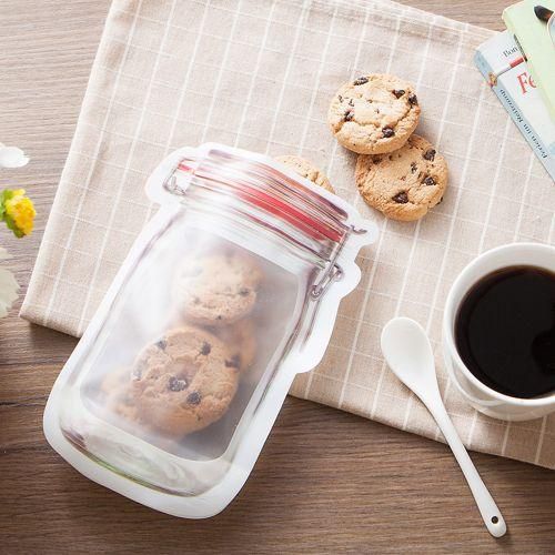 3pcs Transparent Food Freshkeeping Bag BottleShaped