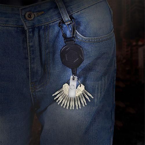 Retractable Key Chain Secureshield Heavy Duty Retractable Id Badge Black NO5116