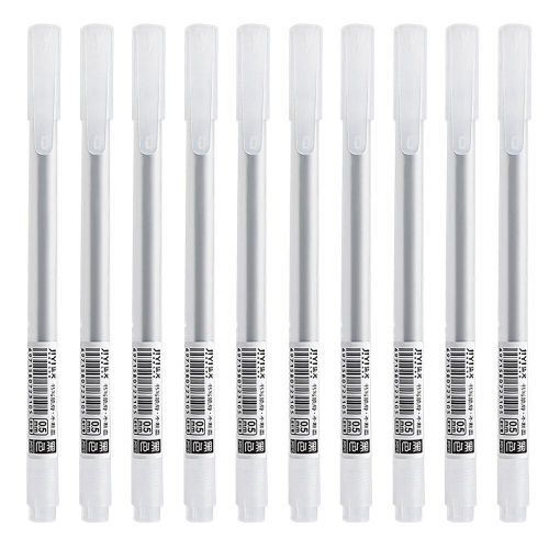 10 pieces/box gel pens 0.5mm frosted quick drying business writing signature pen10 pieces/box gel pens 0.5mm frosted quick drying business writing signature pen - White