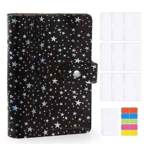 A6 Budget Binder PVC 6 Ring Refillable Binder CoverBlack St NO5114