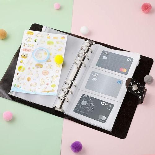A6 Budget Binder PVC 6 Ring Refillable Binder CoverBlack St NO5114