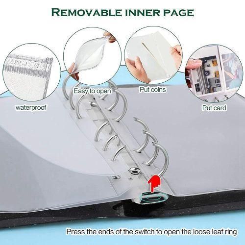 A6 Budget Binder PVC 6 Ring Refillable Binder CoverBlack St NO5114