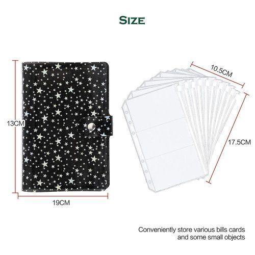 A6 Budget Binder PVC 6 Ring Refillable Binder CoverBlack St NO5114