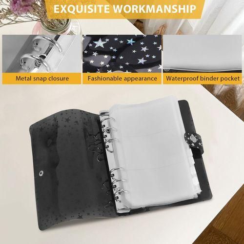 A6 Budget Binder PVC 6 Ring Refillable Binder CoverBlack St NO5114